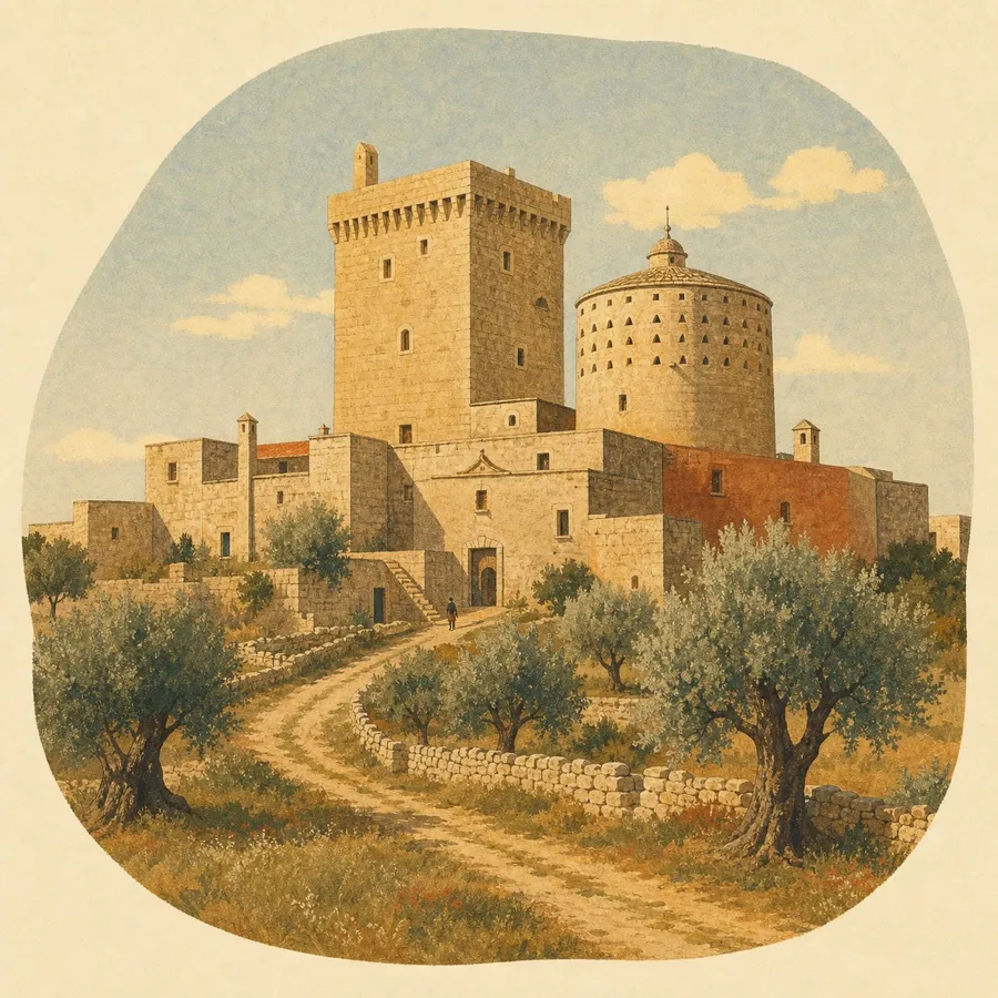 Celsorizzo-Turm in der Landschaft